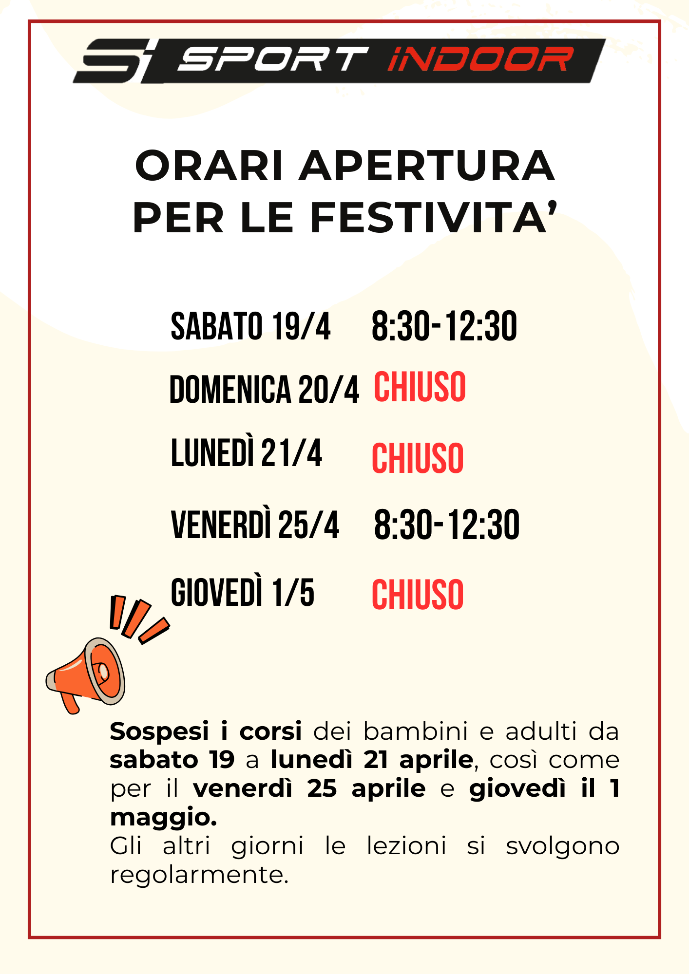 orari feste di pasqua